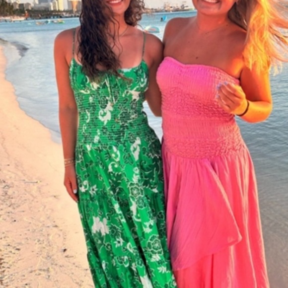 Anthropologie Kelly green maxi sun dress floral boho beach preppy NWT - Picture 9 of 15